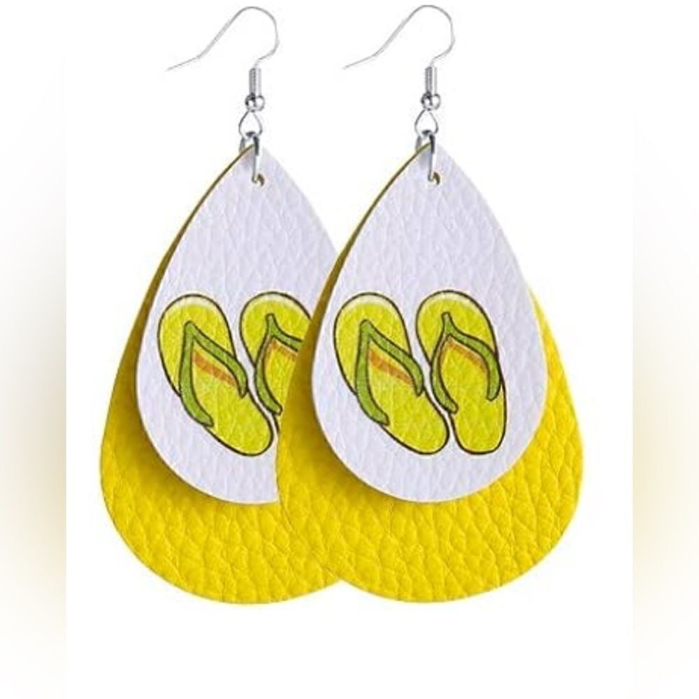 3/ $15 Brand New Faux Leather Earrings
